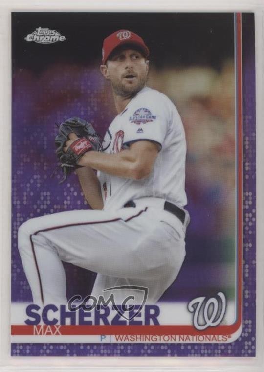 2019 Topps Chrome Purple Refractor 259/299 Max Scherzer #140 06iv