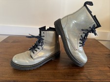 Dr. Martens 1460-J Pascal Juniors Rainbow Glitter Boots Sz 4M / 5L