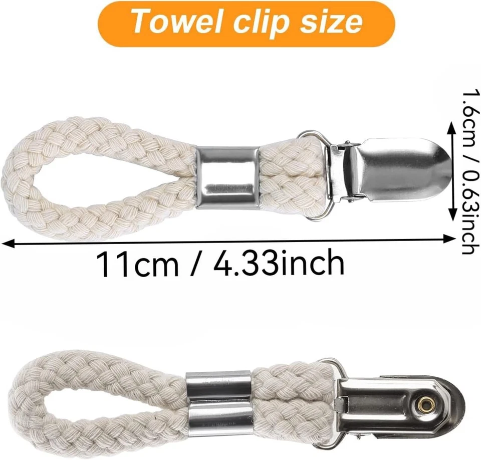 Aufhänger Für Handtücher,4 Stück Handtuch Clips Zum Aufhängen,Handtuchclips Mit - Bild 2 von 4