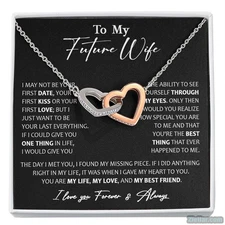 To My Future Wife Necklace Gift, Romantic Valentine Birthday Jewelry for Her