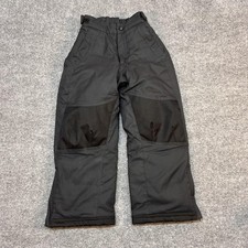 L.L. Bean Snow Pants Kids 5-6 Black Reinforced Knees Insulated Winter Outdoor