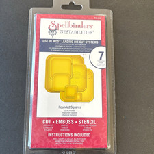 Spellbinders Rounded Squares Set of 7 Nesting Metal Cutting Dies S4-408