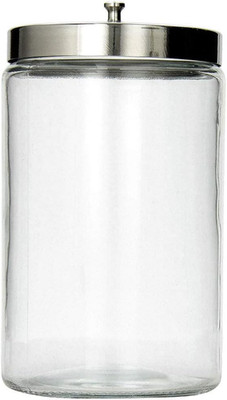 Decorative Storage Apothecary Clear Glass Jar for Kitchen, Bathroom or Laundry O