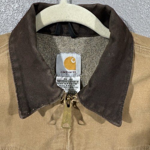 Carhartt Detroit Jacket Sherpa Lined Youth XL (14/16) YYC61 BRN Brown - Picture 7 of 16