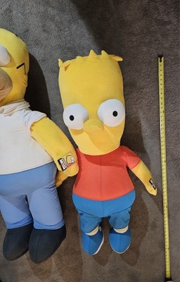 HOMER and Bart SIMPSON Rare 4 Foot Tall Life Size Stuffed Plush 20th Century Fox