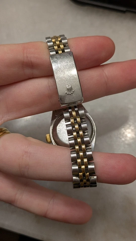 ladies steel gold rolex datejust 26mm 69173 - Image 3 of 4