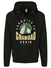 Promoted to Grandad Est. 2024 Mens Zip Up Hoodie
