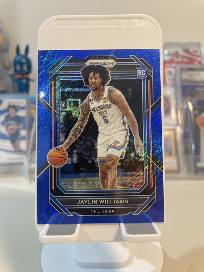 2022-23 Panini Prizm FOTL Blue Shimmer /35 Jaylin Williams #247 Thunder Rookie