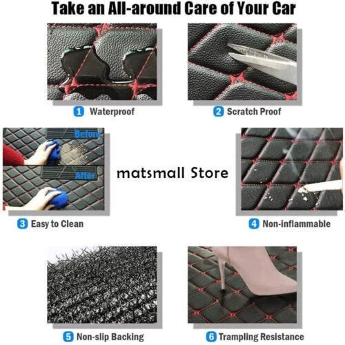 For Mercedes-Benz 1998-2023 All Model Waterproof Luxury Carpets Car Floor Mats - Image 3 of 4