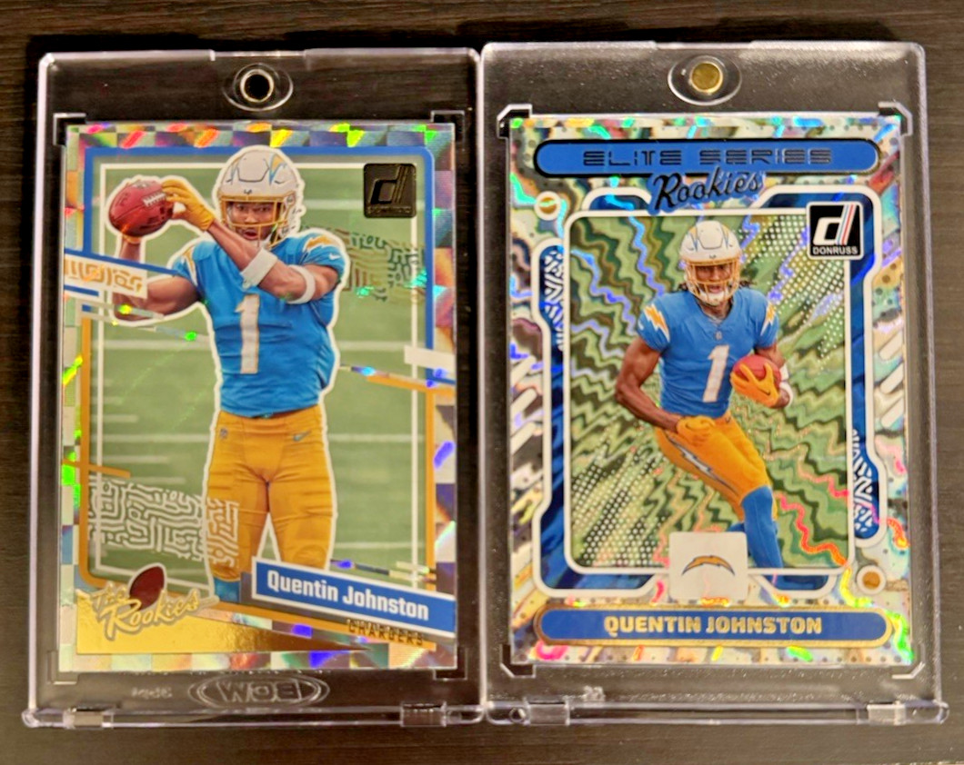 2023 Panini Donruss  The Rookies Quentin Johnston #8 RC + Elite Series RC