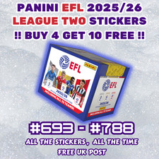 Panini EFL 2025/26 'LEAGUE TWO' Stickers - No. 693 to No. 788 - FREE POST