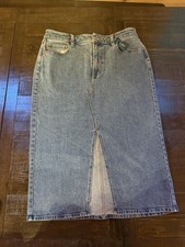 LL Bean Signature Denim Midi Skirt