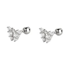 18G Tiny Butterfly Stud Cartilage Earrings for Women 925 Sterling Silver Cubic Z