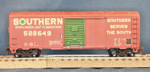 Vagón de carga JP HO Athearn 40' puerta única acero Southern Railway SOU 522649 verde Dr | Condition: Used