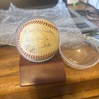 Mickey Mantle Signed Baseball W Holder New York Yankees Legend AutoStitching Old
