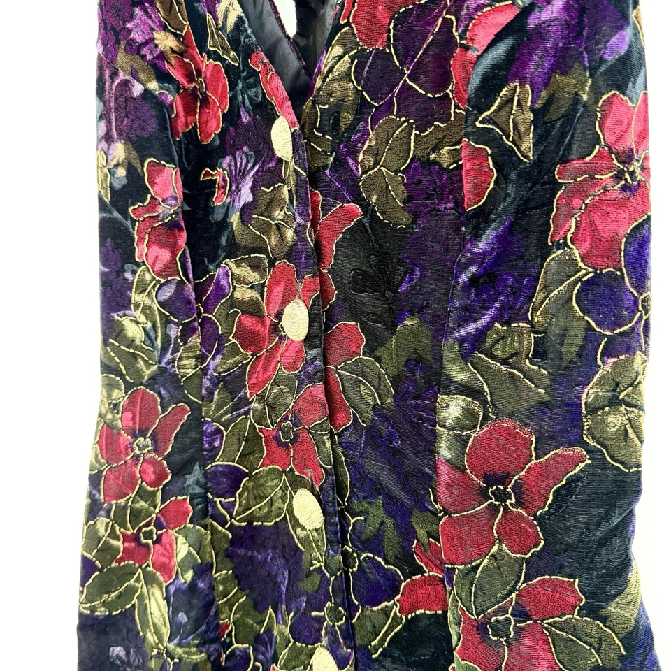 Винтажный 90-х США Rampage черный и фиолетовый измельченный выгорания бархата цветочный мини-платье - Изображение 4 из 4