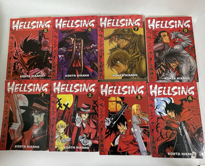 Hellsing Vol 1-7, 9 Manga Set Kohta Hirano TPB Dark Horse