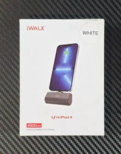 iWALK White Link Pod 4 Rechargeable 4500mAh Docking Battery For iPhone 15/16/17