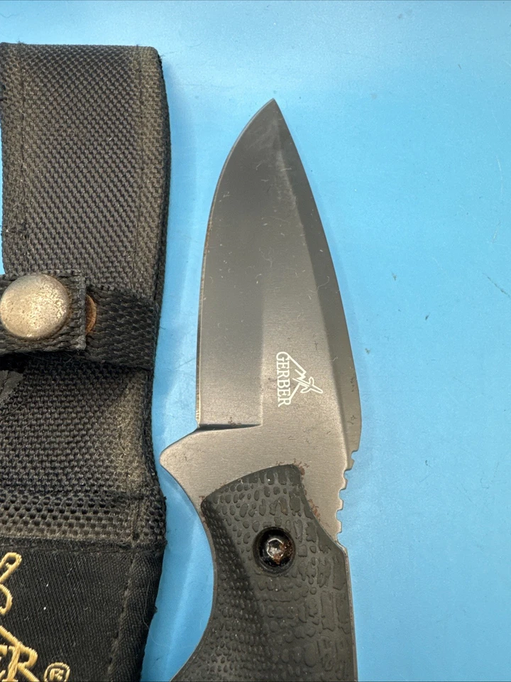 Gerber Profile Series Knife Plain Edge Fixed Drop Point 4" Blade - Image 3 of 4