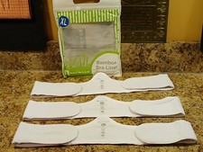 More of Me to Love Bamboo Bra Liners New PKG. of 3 WHITE XL 28.5"long x 3"wide