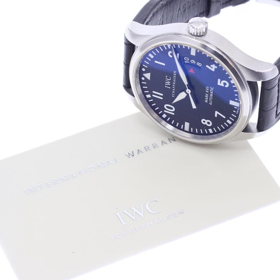 IWC SCHAFFHAUSEN PILOT WATCH MARK XVII IW326501 41mm SS Black Dial Leather #C472
