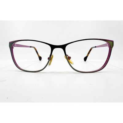 Lisa Loeb Your Eyes 176 Eyeglasses Womens Purple Olive Cat Eye Frames 52-15-135