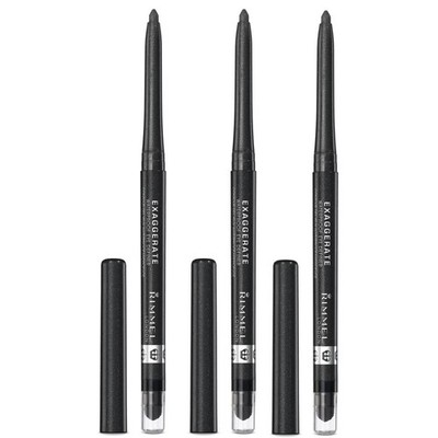 (3 Pack) NEW Rimmel Exaggerate Eye Definer, Starlit Black, 0.01 Ounces