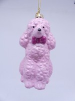 Hund Pudel Bruchfest Rosa Christbaumschmuck 11,5 X 6 X 6,5 Cm Decoris Dekoration
