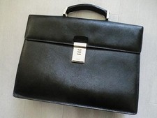 PRADA Business Bag Briefcase Black Leather Saffiano Unisex From Japan
