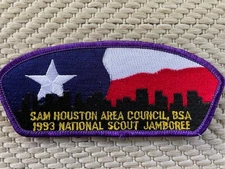 1993 National Jamboree SAM HOUSTON Council CSP or JSP PURPLE BDR FREE SHIPPING