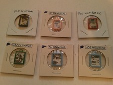 1947-52 Vending Baseball Charms Lot Of 6 Ted Williams,Musial,Reese,All NM-MT