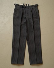 1940s German Striped Morning Pants Black - W33/34 L32 True Vintage WW2 1930s