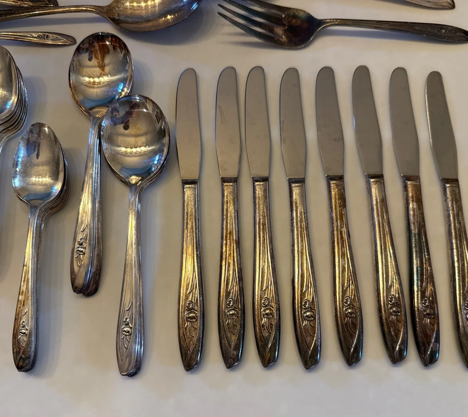 Juego de 56 cubiertos Silver Tulip International Silver Plate Foto 3 de 4