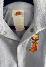 Vintage Disney Winnie the Pooh Blue Terry Footie Sleeper Pajamas