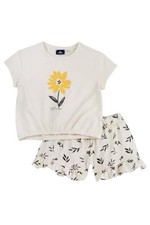 (TG. 12 mesi) Chicco, Completo Bambina, con Maglietta e Pantaloncini, in Morbido