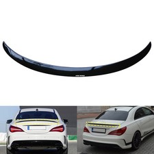 Schwarz Glanz Heckspoiler Heckflügel Lippe für Mercedes-Benz CLA Coupe C117 W117