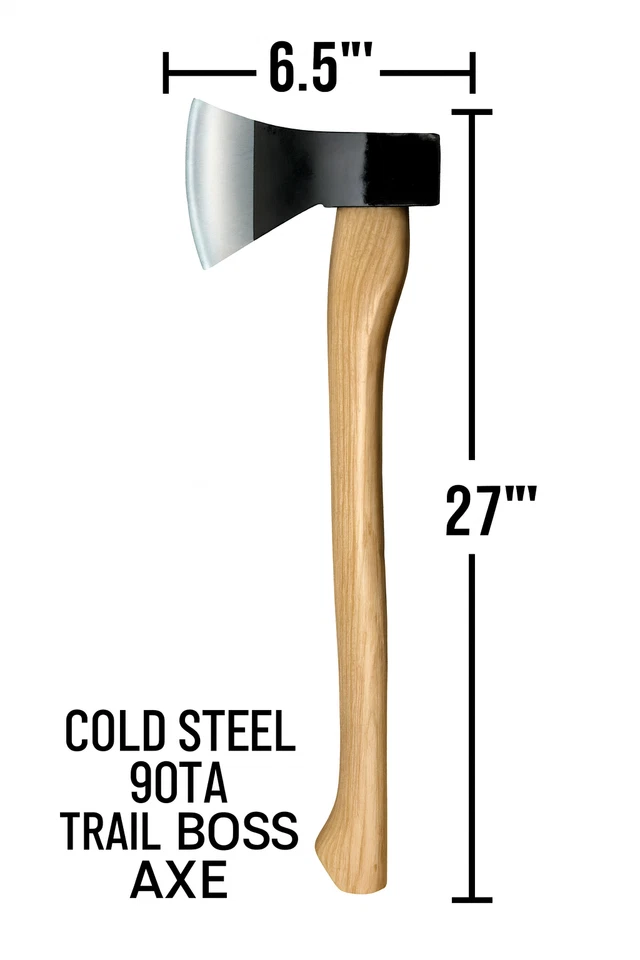 🛠️ Hacha Trail Boss Cold Steel 90TA 27" — Hacha exterior de alta resistencia Foto 2 de 2