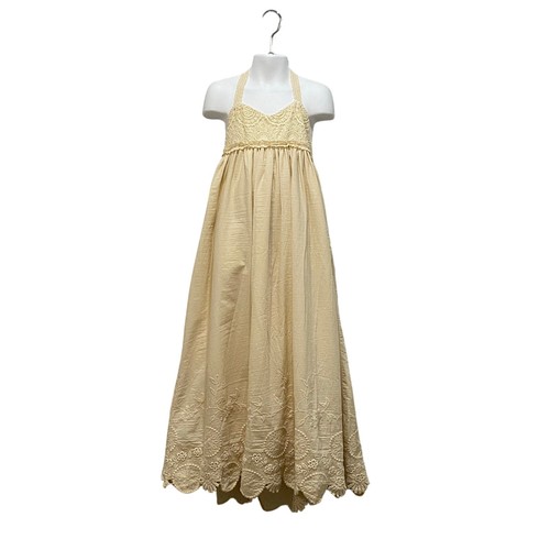 NWT ELESTORY Neutral Tan Embroidered Lace Dress Sz 8-9 Photo Shoot Pictures NEW - Picture 2 of 6