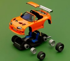 SUPRA Fast and Furious | Kit modellino auto stampato in 3d. Costruzione di alta qualità.