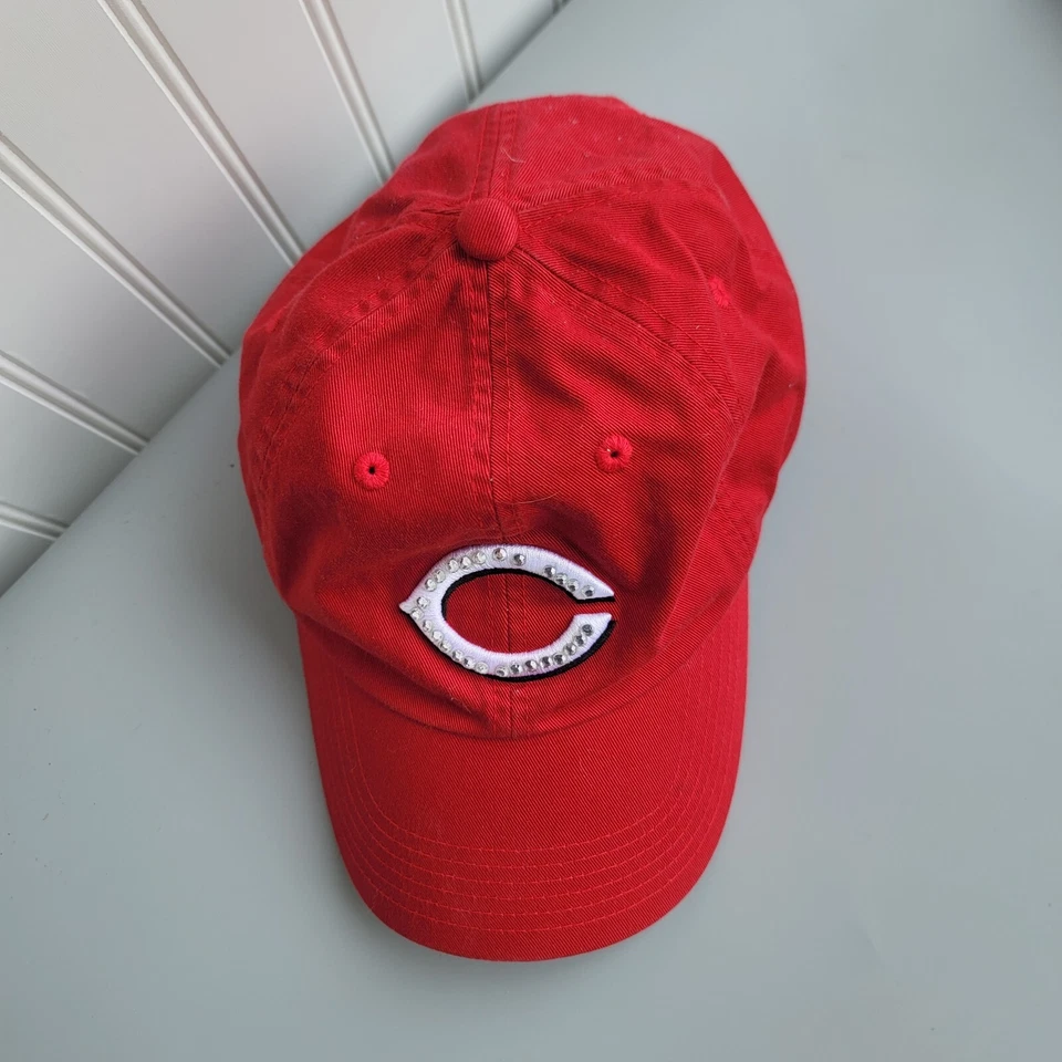 Cincinnati Reds "C" Franchise Twins Enterprise MLB Red Embroidered Cap Cotton OS - Image 4 of 4