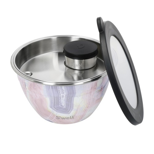 S'well Geode Rose Salad Bowl Container Tray Kit Lunch Dinner Storage 1.9L Pink - Picture 10 of 12