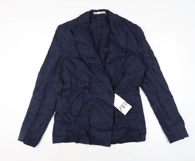 Zara Damen Jacke blau Größe S geknöpft
