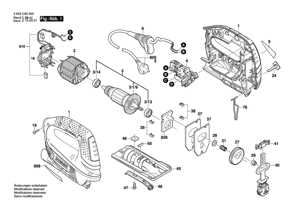 Bosch Ersatzteile für PST 650 Stichsäge - Bild 1 von 1