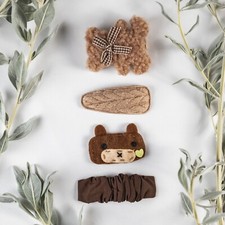 Trotting Trends Cute Fabric Hair Clips Set 1 for Girls, Women, Kids, Baby