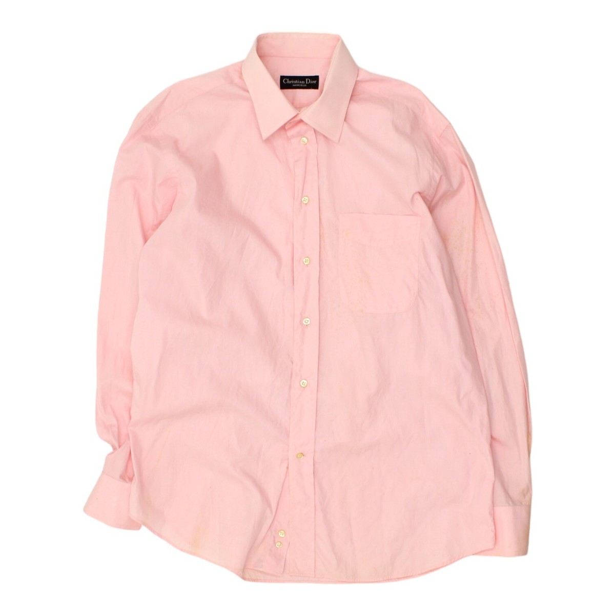 Christian Dior Mens Pink Button Down Shirt | Vintage High End 