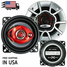Soundxtreme 4" in 3-Way 220 Watts Coaxial Car Audio Speakers CEA Rated (Pair)