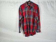 Chaps Ralph Lauren Shirt Mens Long Sleeve Dress Shirt Size M Color Red Plaid