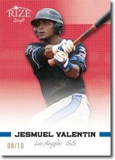 JESMUEL VALENTIN 2012 Rize Rookie RED Paragon RC #/10