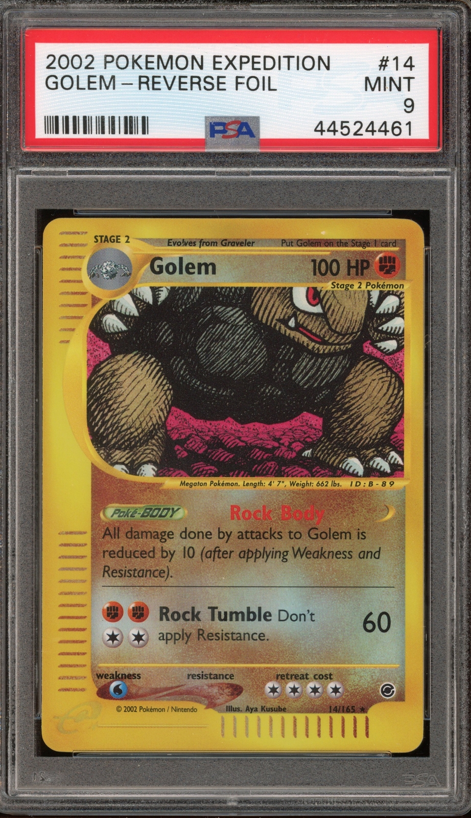 Pokemon Golem Expedition Reverse Holo Rare #14 PSA 9 Mint