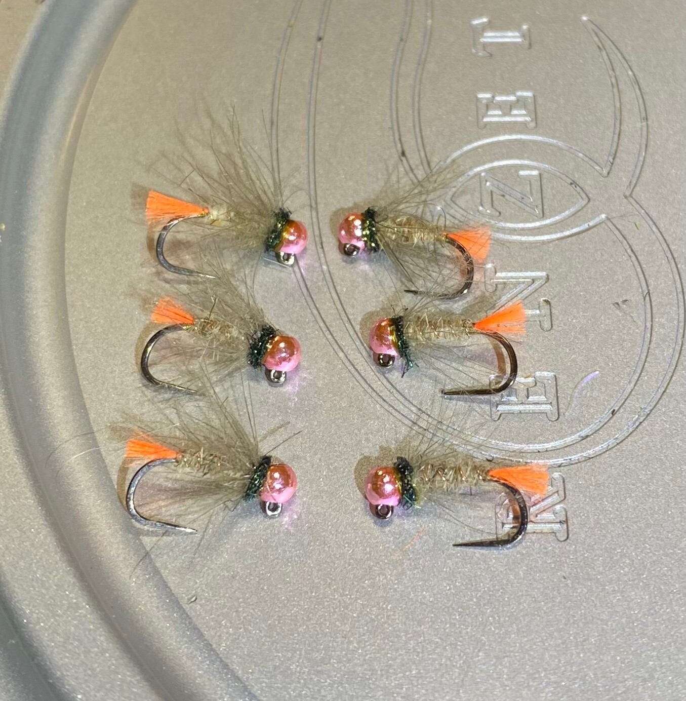 Six Tasmanian Devil hare's ear euro nymph fly size #16, 3.2 mm tungsten ...